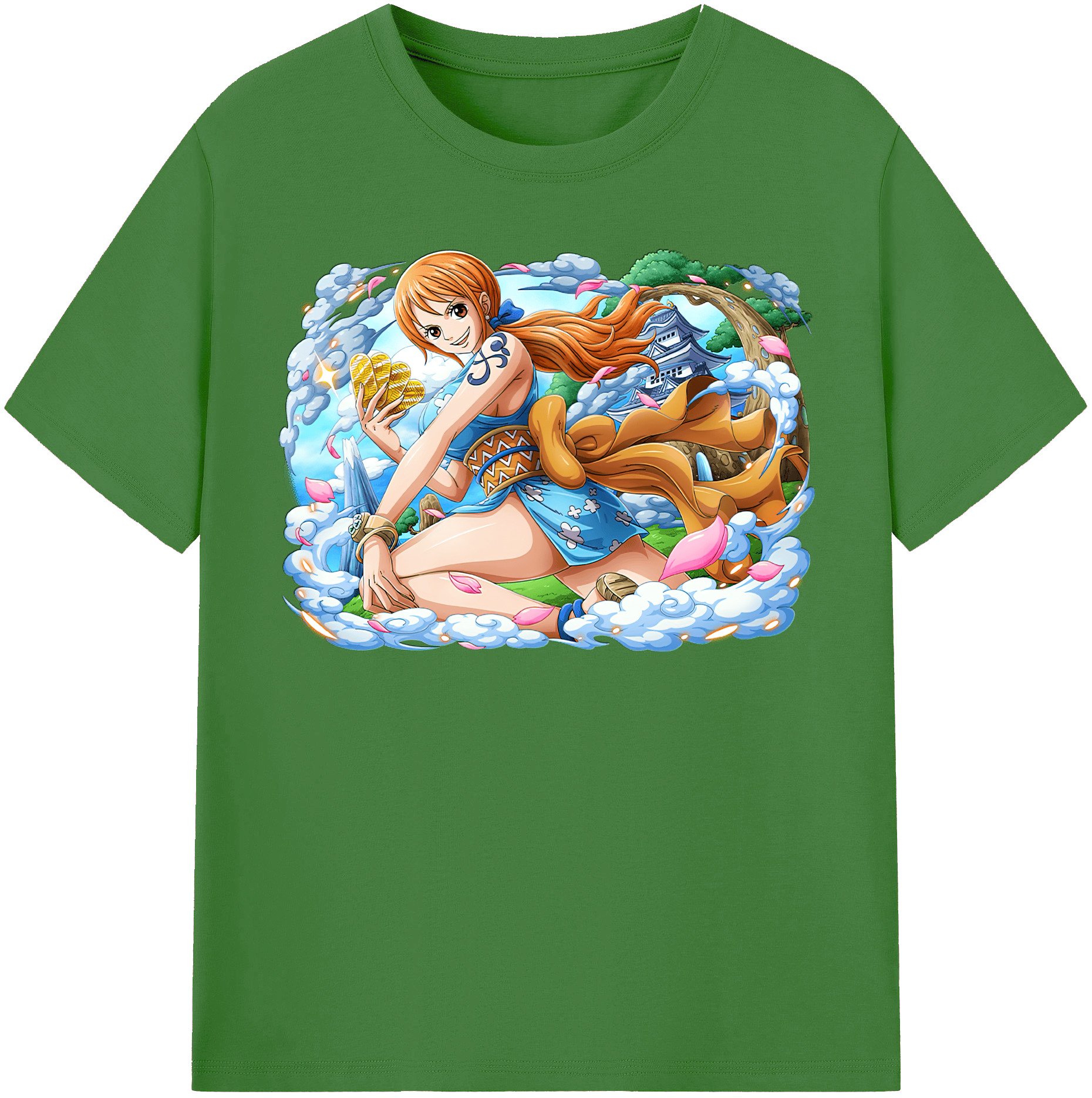 （画像用） ワンピース ナミ ONE PIECE Nami レディースカジュアルプリントTシャツ（綿100％）